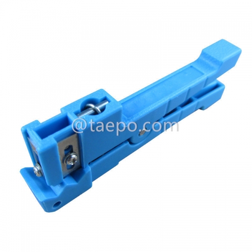 Horizontal and longitudinal Cable stripping tool for coaxial fiber and flexiable power cable