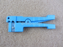 Horizontal and longitudinal Cable stripping tool for coaxial fiber and flexiable power cable