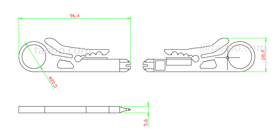 Schematic Diagrams for Manual small wire LAN cable stripper