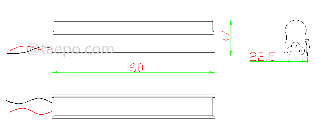 Schematic Diagrams for 7W 20-80VDC plastic base without switch LED T5 lights lamp