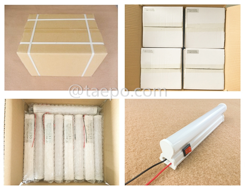 Packing Picture for 7W 20-80VDC plastic base LED T5 tube light lamp with switch