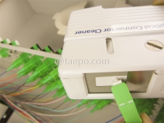 Fiber optic connector cassette tape cleaner pen