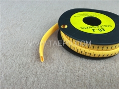 500pcs/roll EC-J nunmber tube flat Cable wire marker for cable diameter 3.5-7.0mm