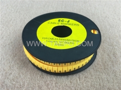 500pcs/roll EC-J nunmber tube flat Cable wire marker for cable diameter 3.5-7.0mm