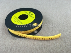 500pcs/roll EC-J nunmber tube flat Cable wire marker for cable diameter 3.5-7.0mm