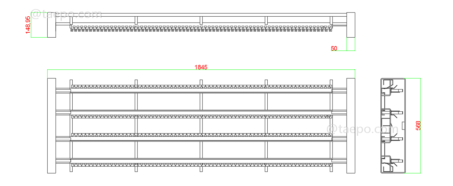 Schematic Diagrams for Universal frame type Indoor 1400 pairs IDF Intermediate Distribution Frame