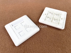 86x86mm AP style 4 port RJ45 wall network face plate