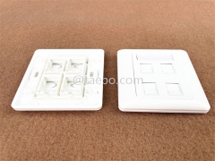 86x86mm AP style 4 port RJ45 wall network face plate