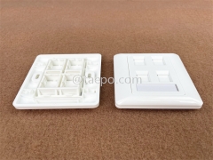 86x86mm AP style 4 port RJ45 wall network face plate