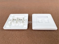 86x86mm AP style 2 port RJ45 double network wall faceplate