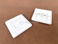 86x86mm AP style 2 port RJ45 double network wall faceplate