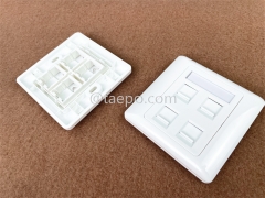 86x86mm AP style 4 port RJ45 wall network face plate