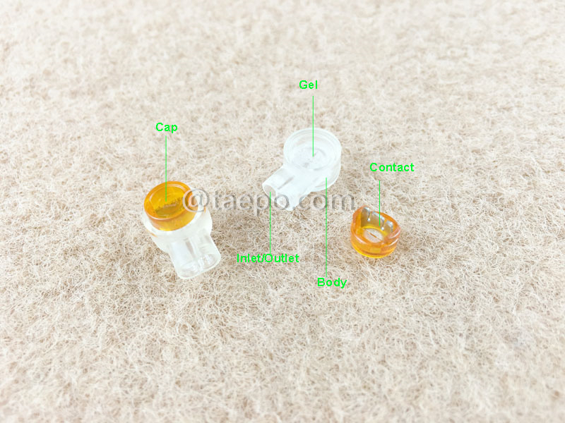 Illustration for UY butt connector, 2-wire, 0.4-0.7mm conductor, max insulation 1.52mm, single pin, gel filled