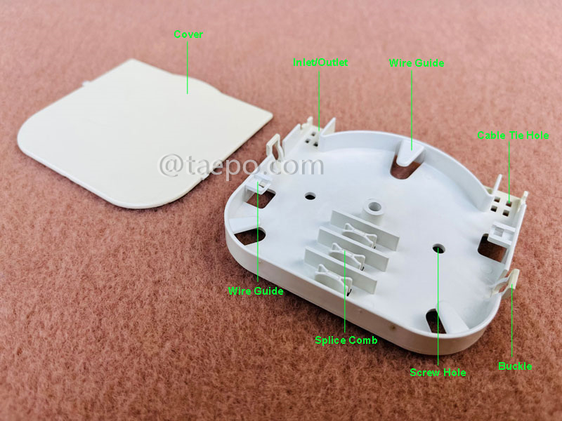 Illustration pictures for 6 fibers plastic Fiber splice tray