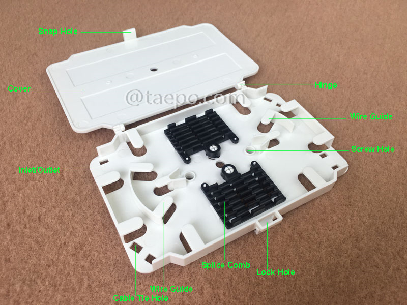 Illustration pictures for Fiber splice tray, 12 fibers