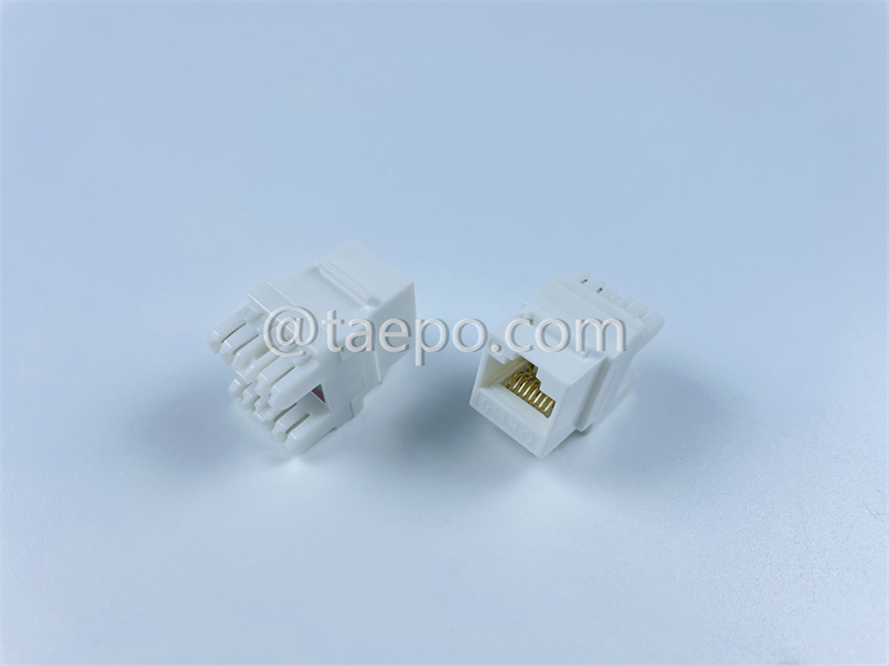 Keystone jack, CAT6, UTP, 8P8C, 180 degree, AP style