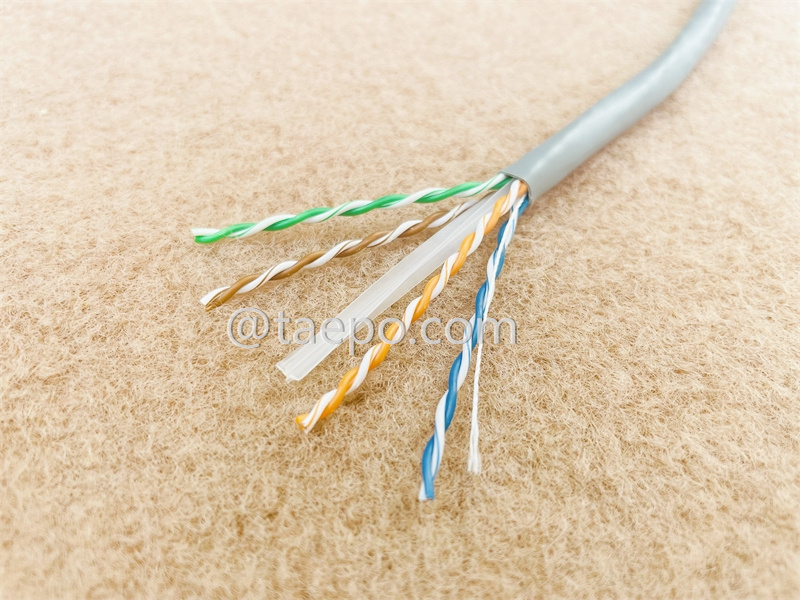 LAN cable, CAT6, UTP, 4 pairs, bare copper, AWG23, solid coductor, 305m/roll