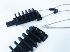 Anchor clamp, cable dia 4.5-9mm, L260mm, steel with nickel plating, 4kN