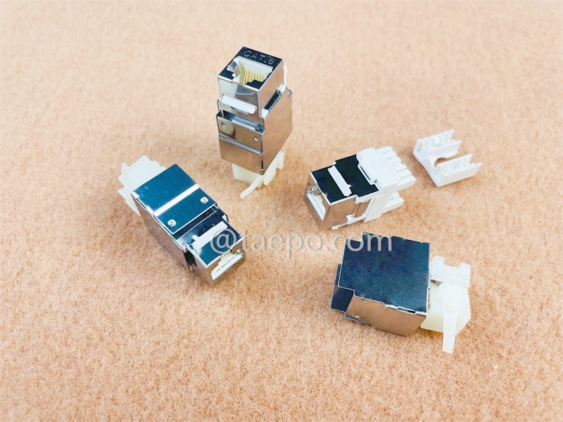 Keystone jack, CAT6, STP, 8P8C, 180 degree, AP style