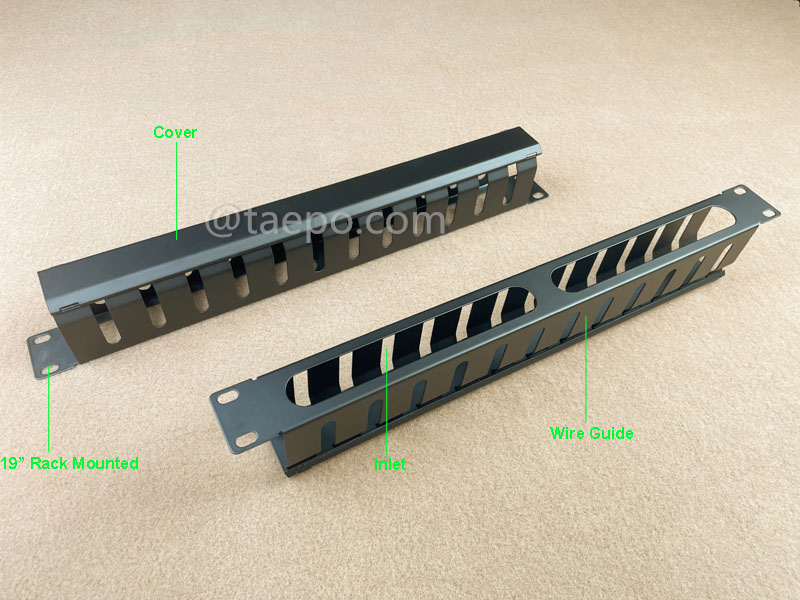 Illustration pictures for Metal cable manager, 13 fingers, 1U