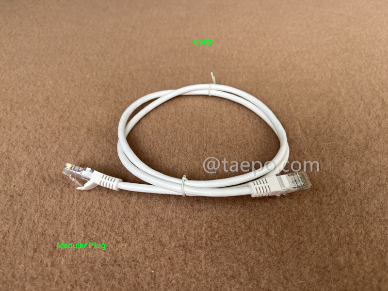 Illustration pictures for LAN patch cord, CAT5E, UTP, RJ45-RJ45, 1m, bare copper