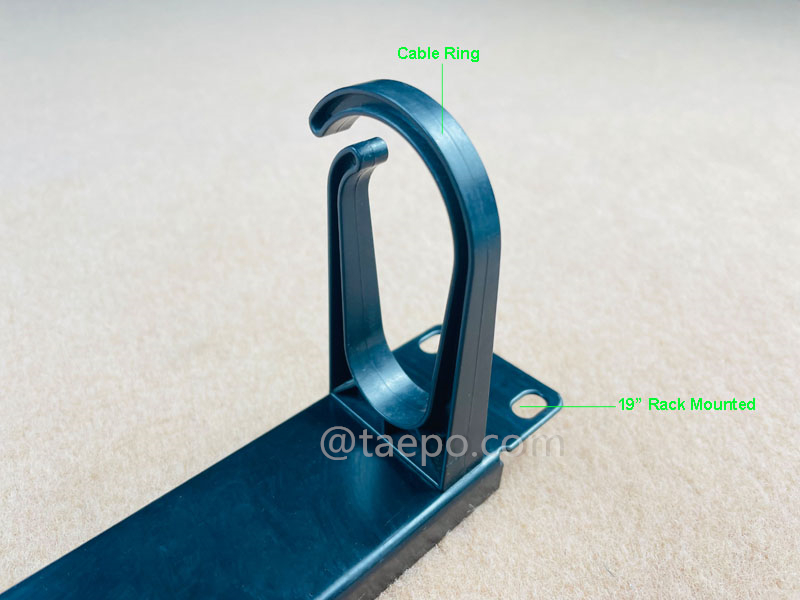 Illustration pictures for Metal cable manager, 5 plastic rings, 1U
