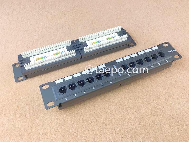 12-PORT PATCH PANEL, CAT5E, RJ45, UTP, 10