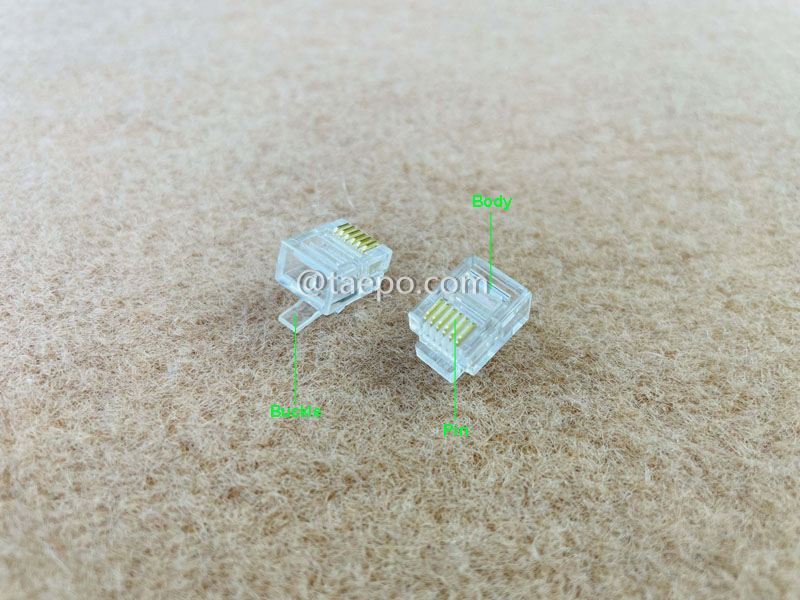 Illustration pictures for Modular plug, CAT3, 6P6C, UTP