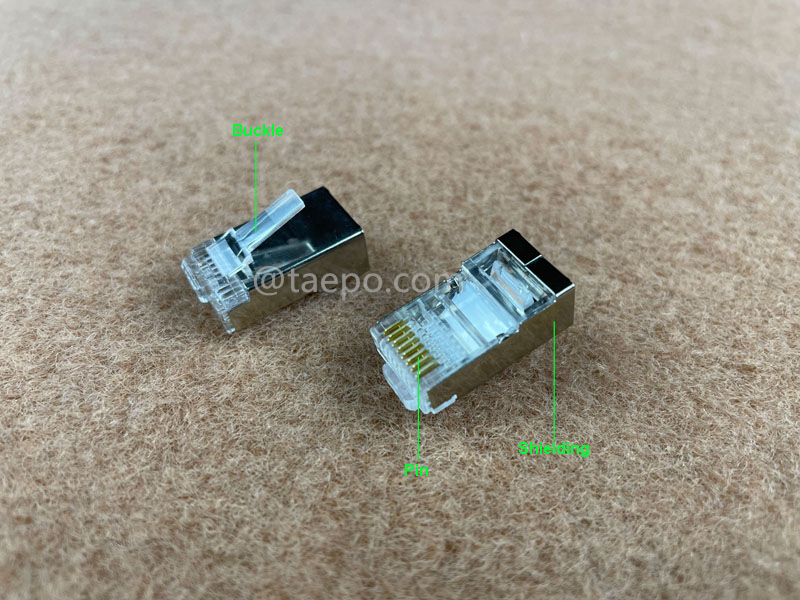 Illustration pictures for Modular plug, CAT6, RJ45, 8P8C, STP
