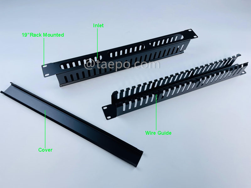 Illustration pictures for Metal cable manager, 24 fingers, 1U