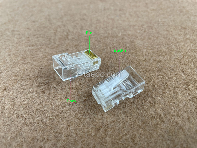 Illustration pictures for Modular plug, CAT6, RJ45, 8P8C, UTP
