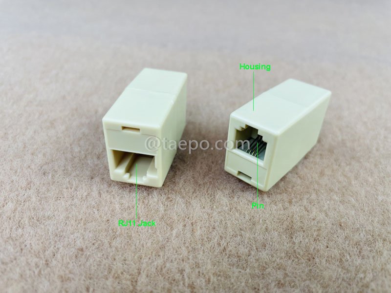 Illustration pictures for Inline coupler, CAT3, 6P4C, 180 degree
