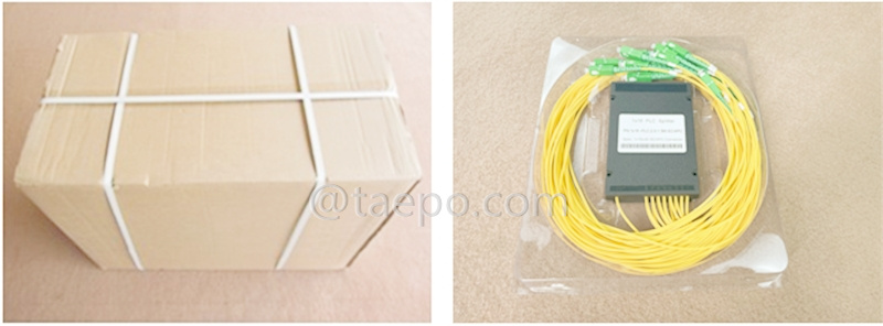 Packing pictures for Fiber optic splitter, PLC, plastic case,1x8, with SC/APC connector