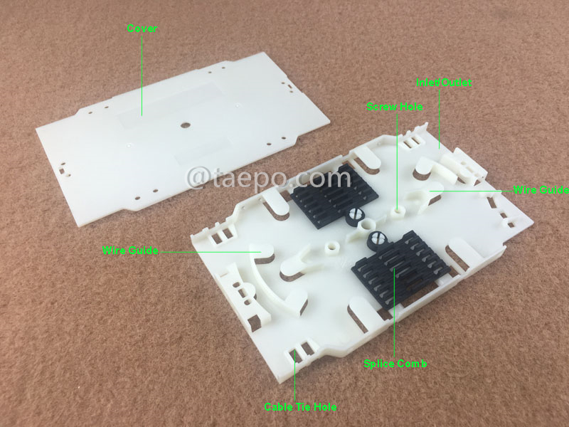 Illustration pictures for Fiber splice cassette, 12 fibers