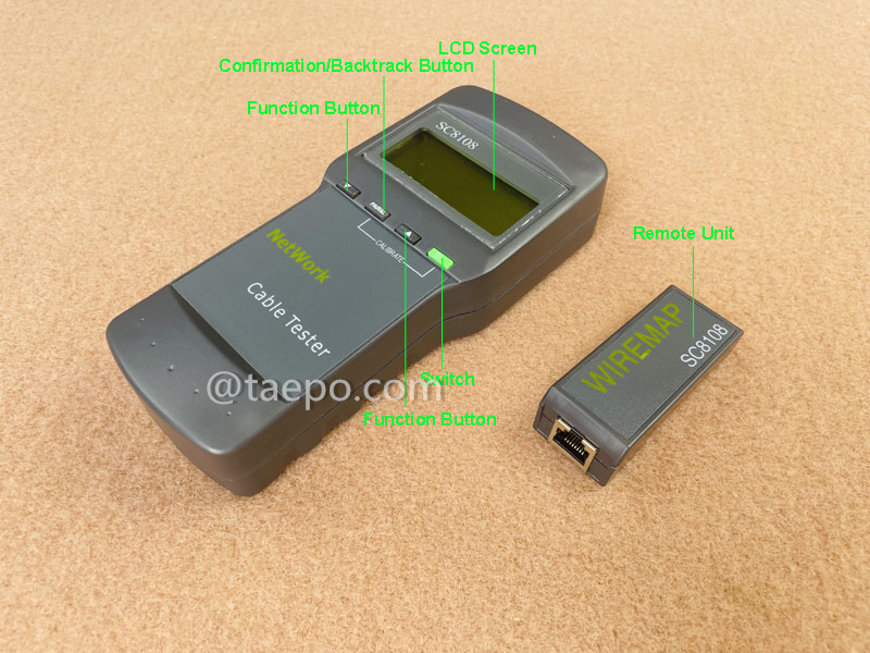 Illustration pictures for Intelligent patch cable tester for RJ11/RJ45/BNC