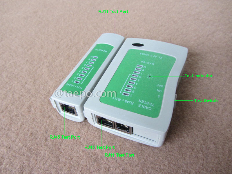 Illustration pictures for Patch cable tester for RJ11/RJ45
