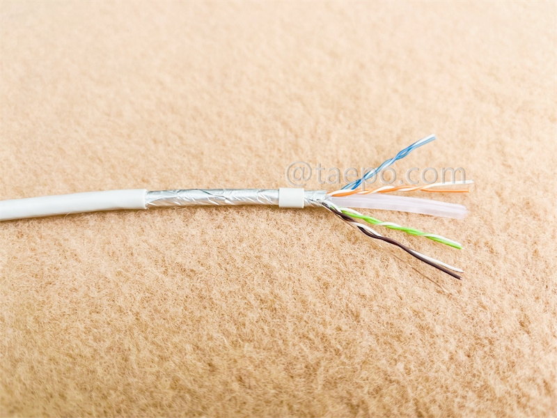 LAN cable, CAT6, FTP, 4 pairs, bare copper, AWG23, solid coductor, 305m/roll