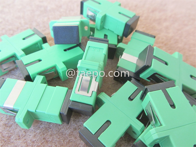 Fiber optic adapter, singlemode, simplex, SC/APC-SC/APC
