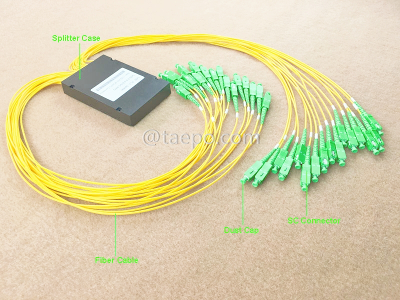 Illustration pictures for Fiber optic splitter, PLC, plastic case,1x32, with SC/APC connector