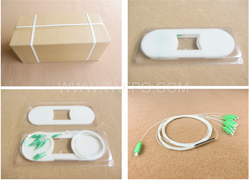Packing pictures for Fiber optic splitter, PLC, steel tube, 1x8, with SC/APC connector
