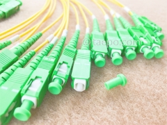 Fiber optic splitter, PLC, plastic case, G657A, 1x32, 2mm loose tube, 1m, with SC/APC connector